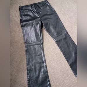 Gap Metallic Black and Silver Baby Boot Denim Pants